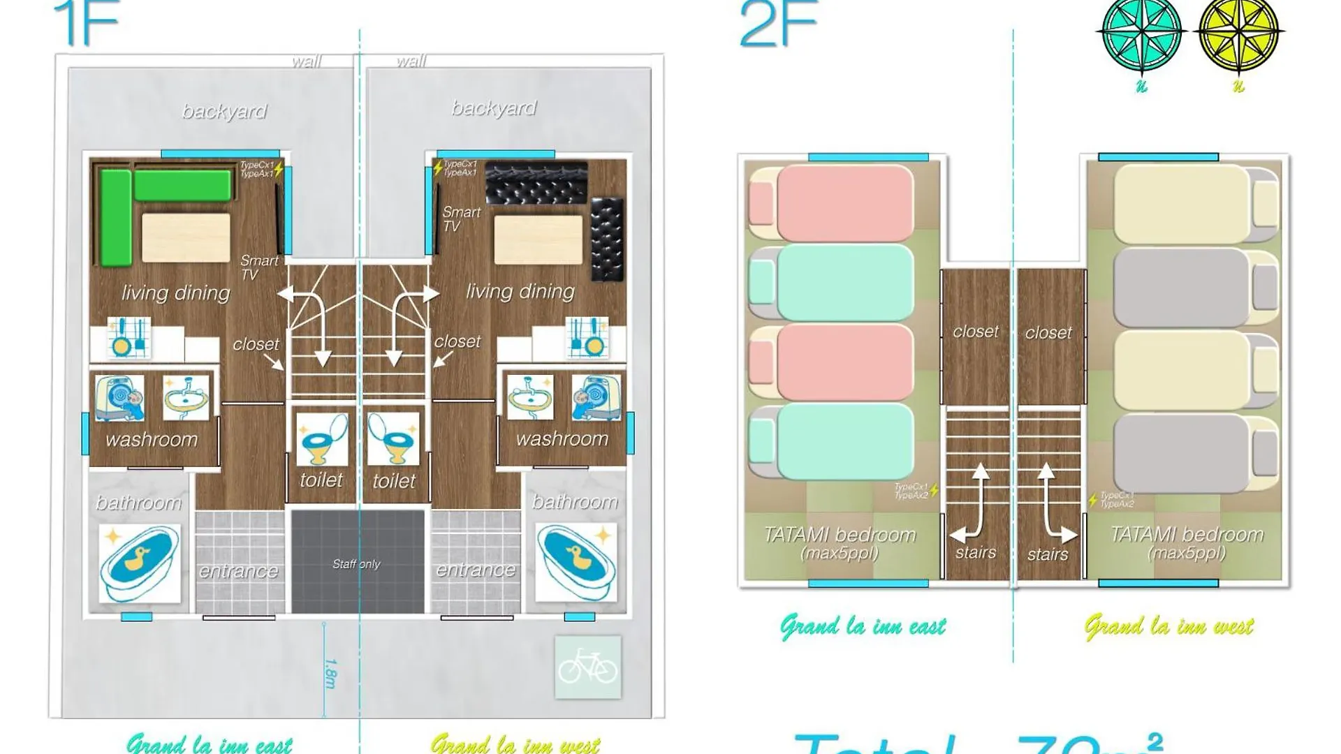 Grand La Inn West 교토 게스트하우스
